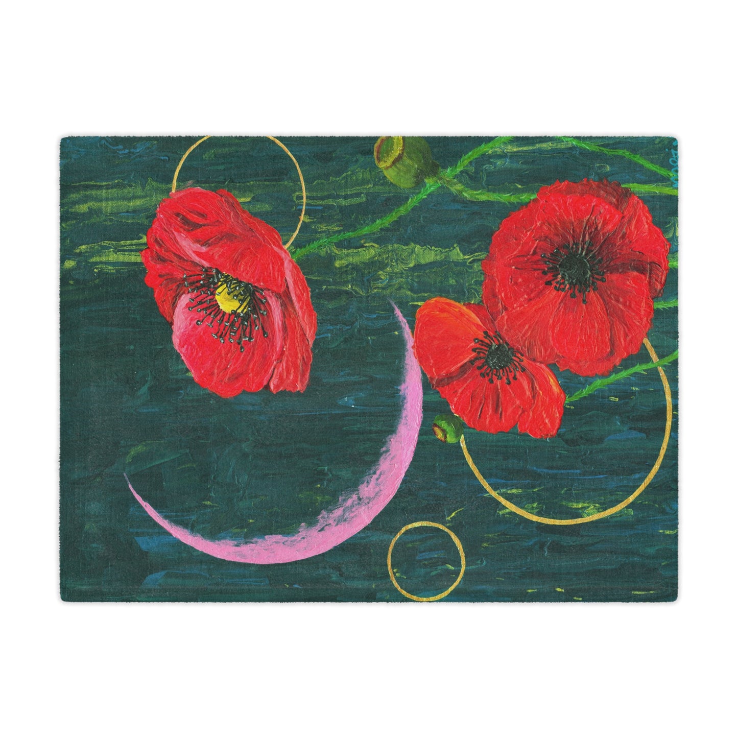 "Poppies" Minky Blanket