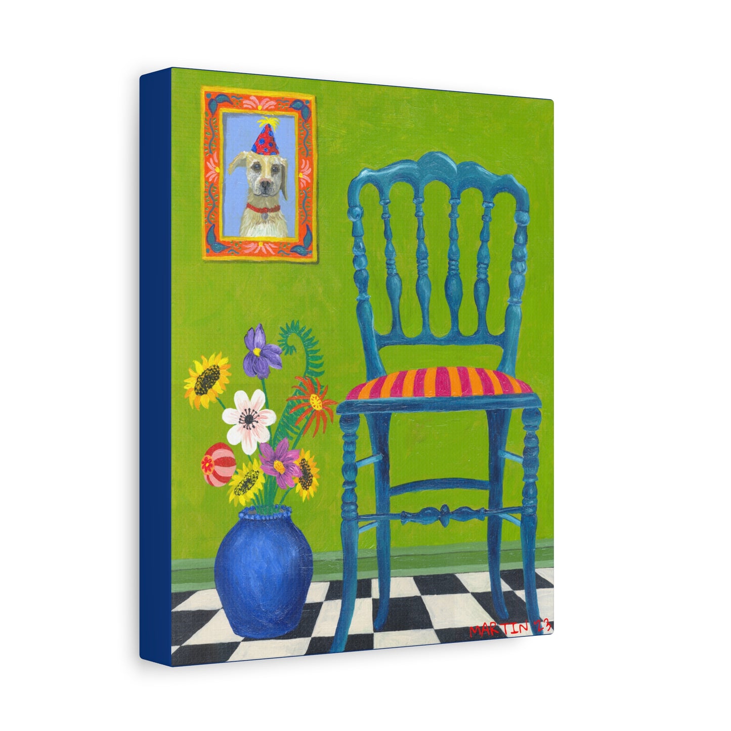 Teal Chair Canvas Gallery Wrap
