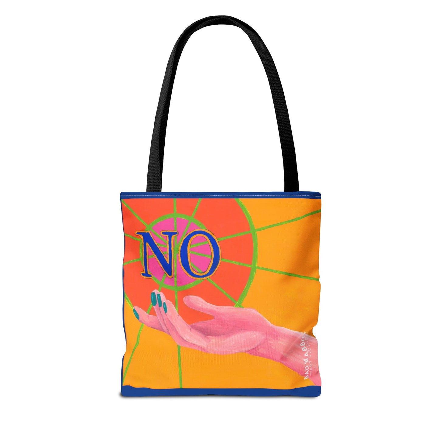 "No" Hand Tote Bag (AOP)