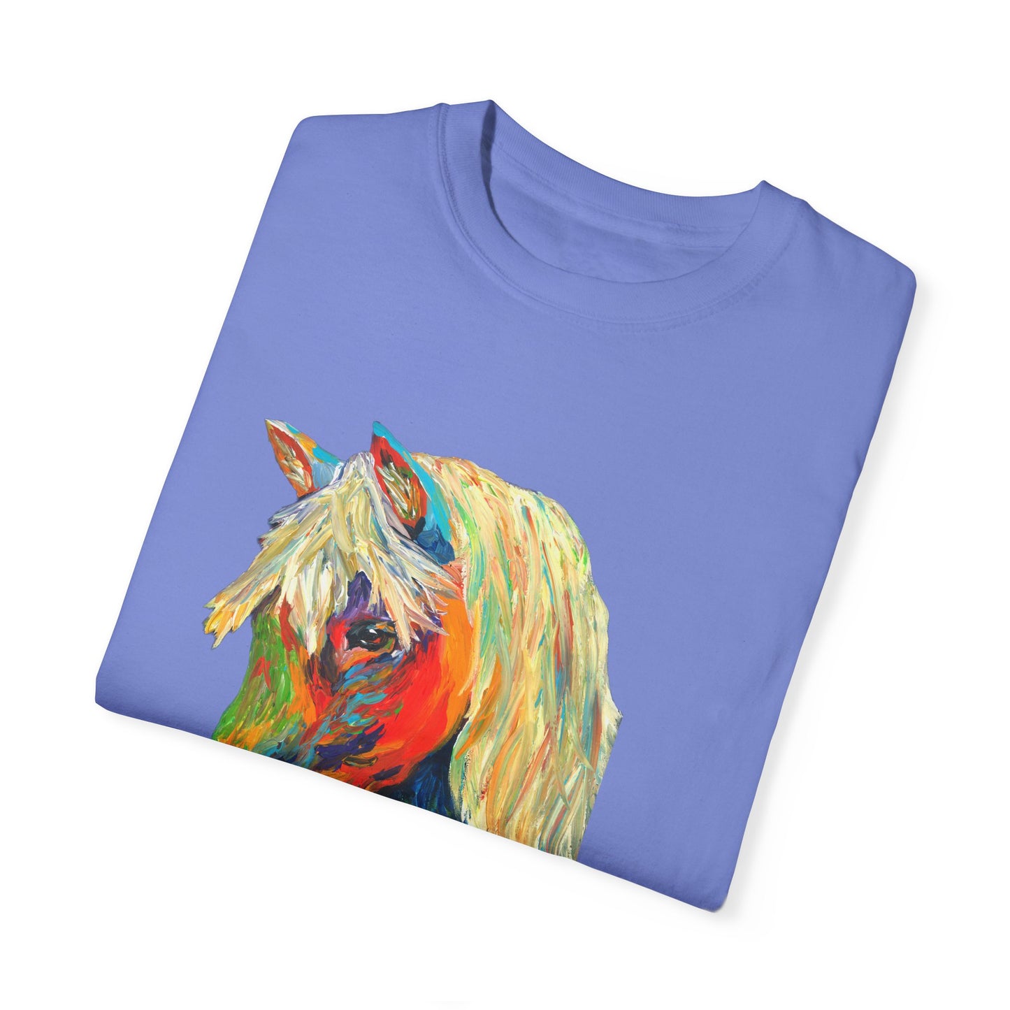 Rainbow Horse Unisex Garment-Dyed T-shirt