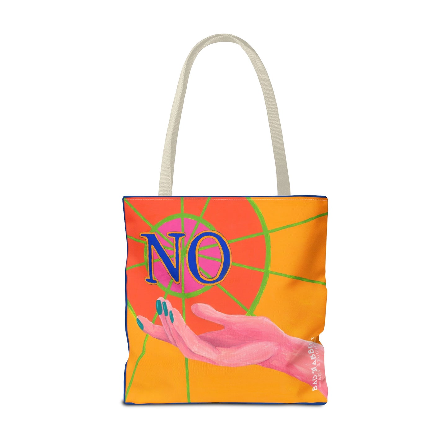 "No" Hand Tote Bag (AOP)