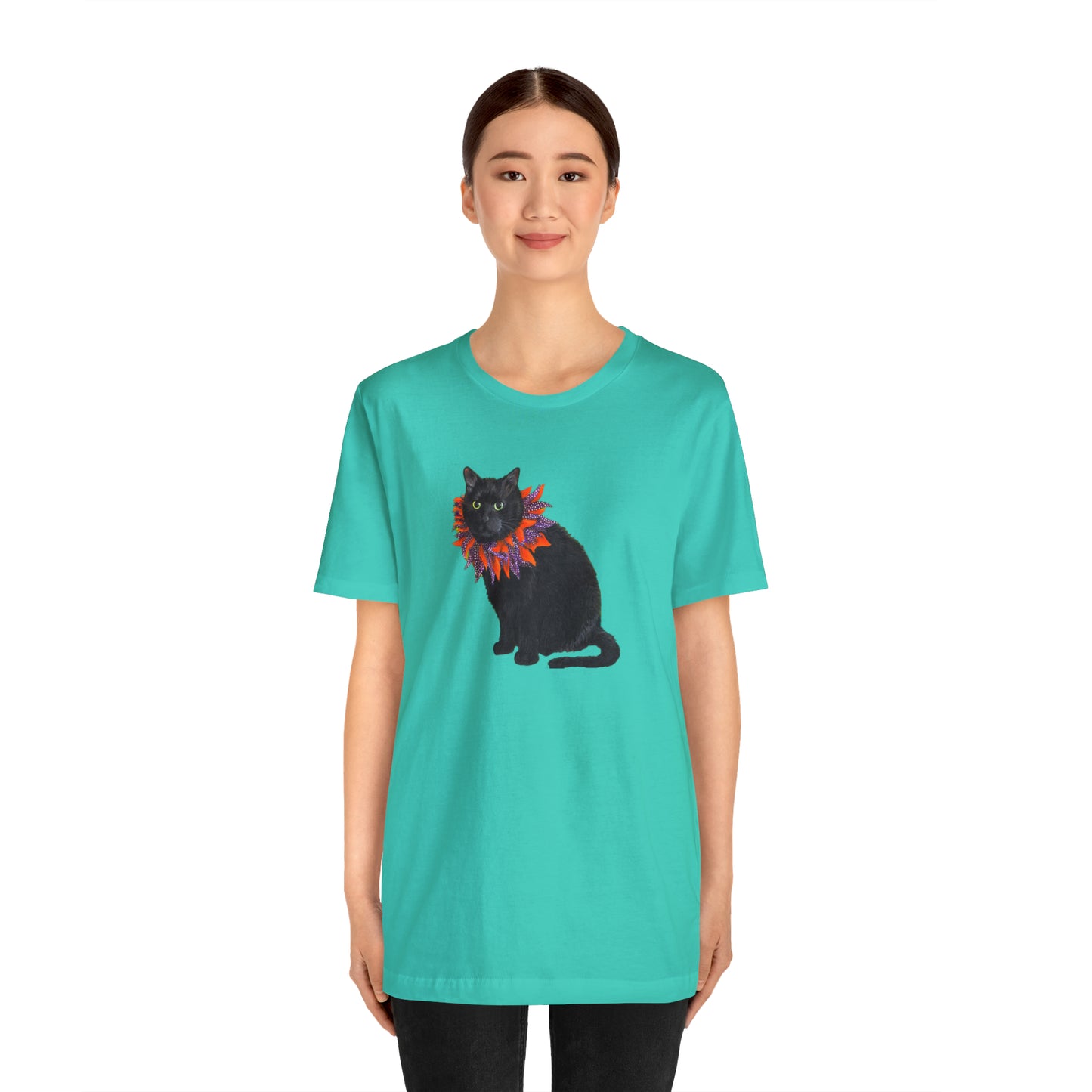 12 the Magical Halloween Cat Unisex Jersey Short Sleeve Tee