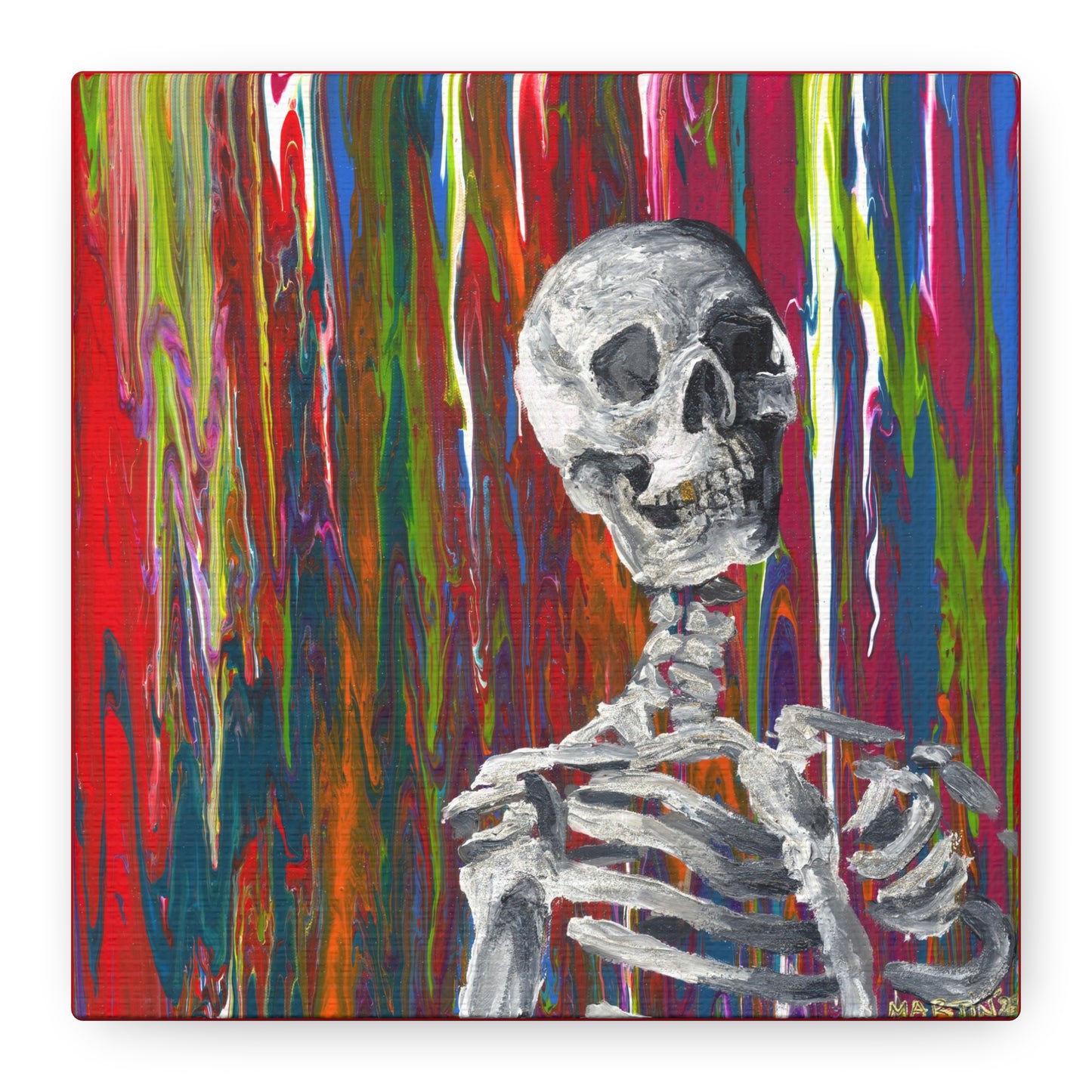 "Glitter Bones" Matte Canvas, Stretched, 1.25"