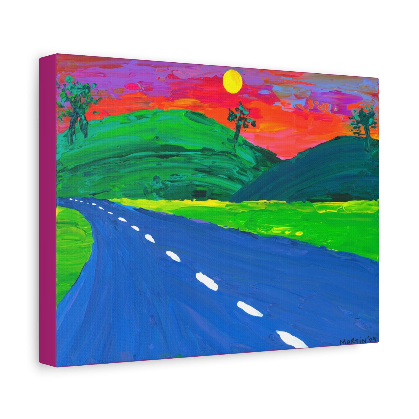 Neon Road Matte Canvas, Stretched, 1.25"