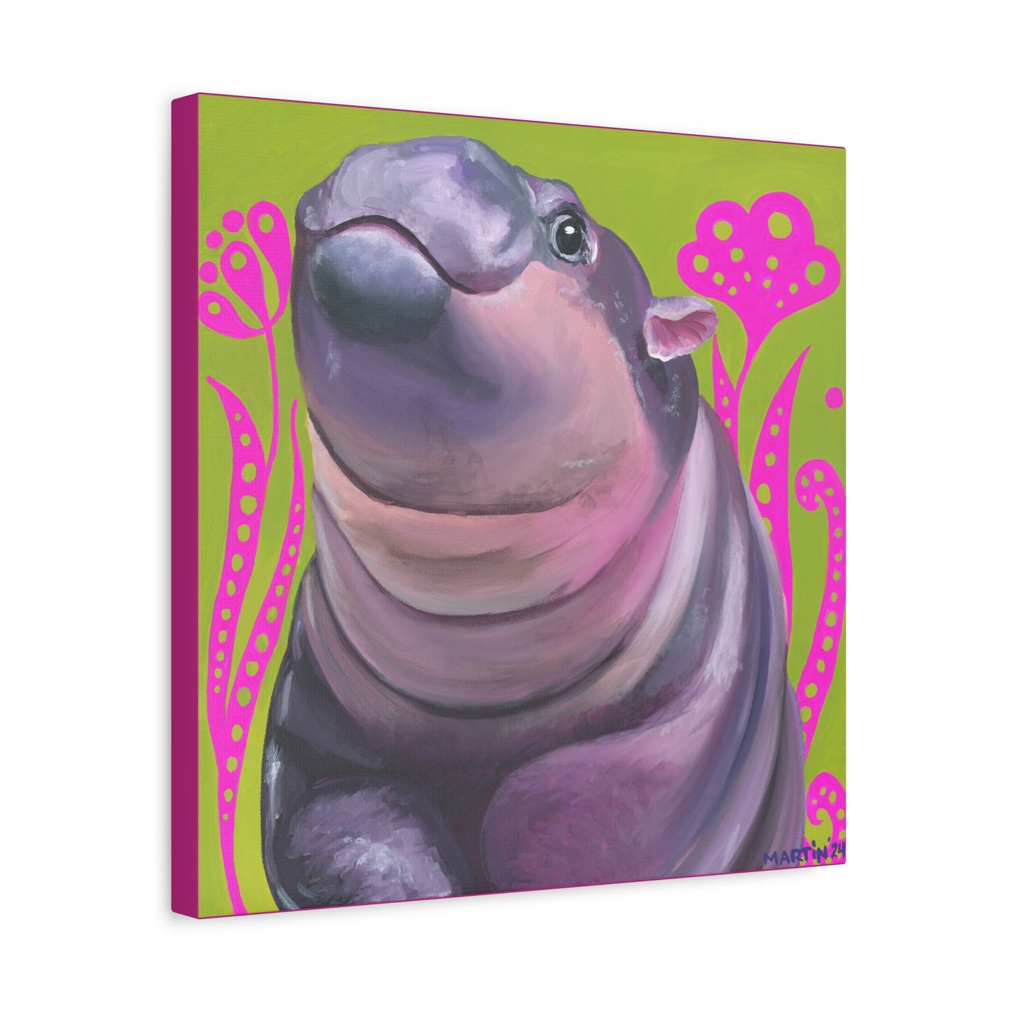 Moo Deng 2 Matte Canvas, Stretched, 1.25"
