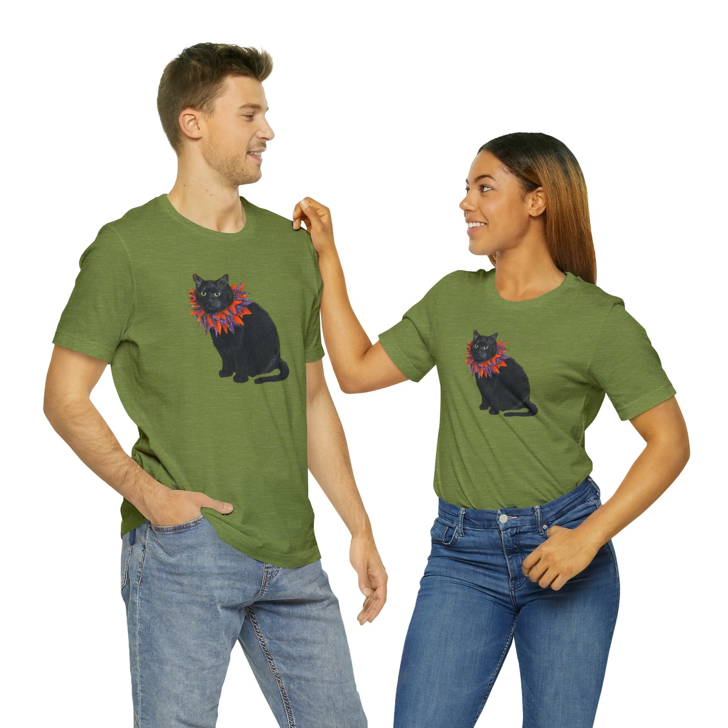 12 the Magical Halloween Cat Unisex Jersey Short Sleeve Tee