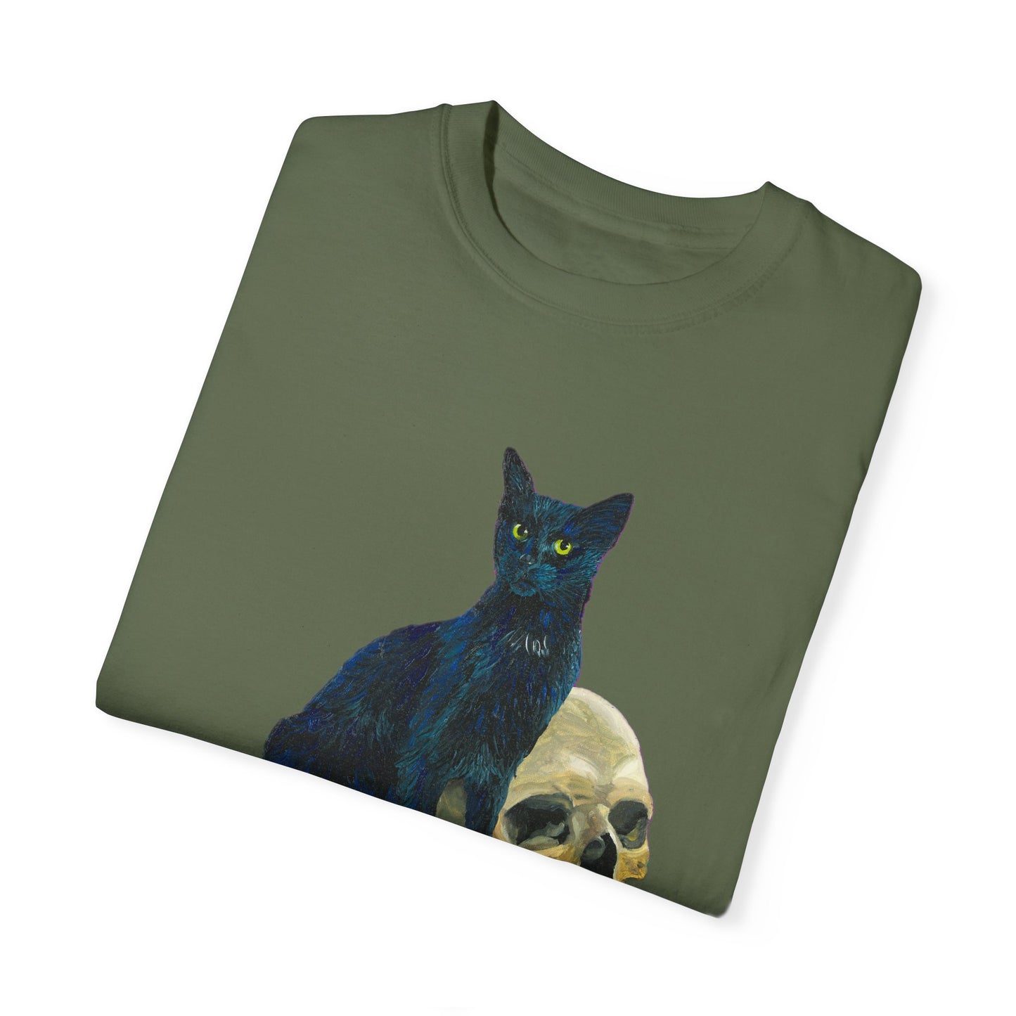 Gene Parmesan with the Skull of Dave's Enemy Unisex Garment-Dyed T-shirt