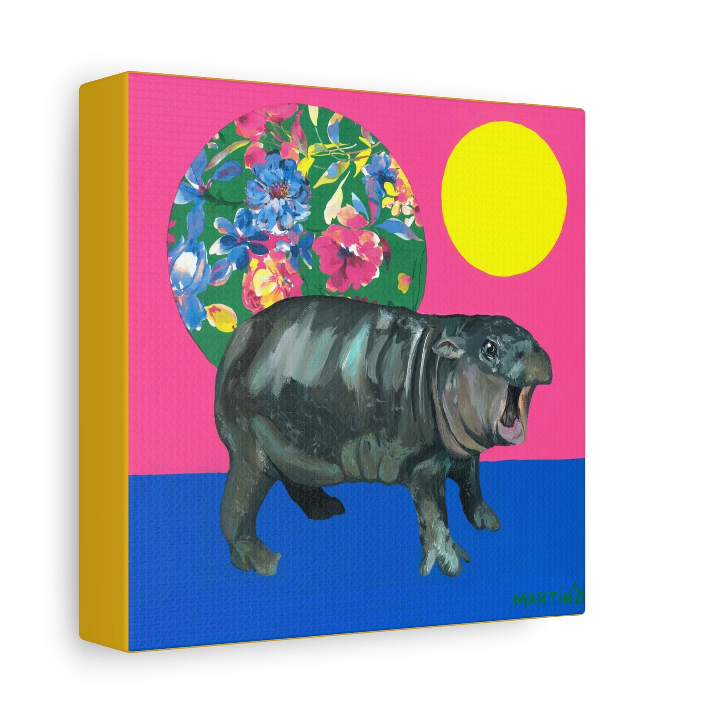 Moo Deng Matte Canvas, Stretched, 1.25"