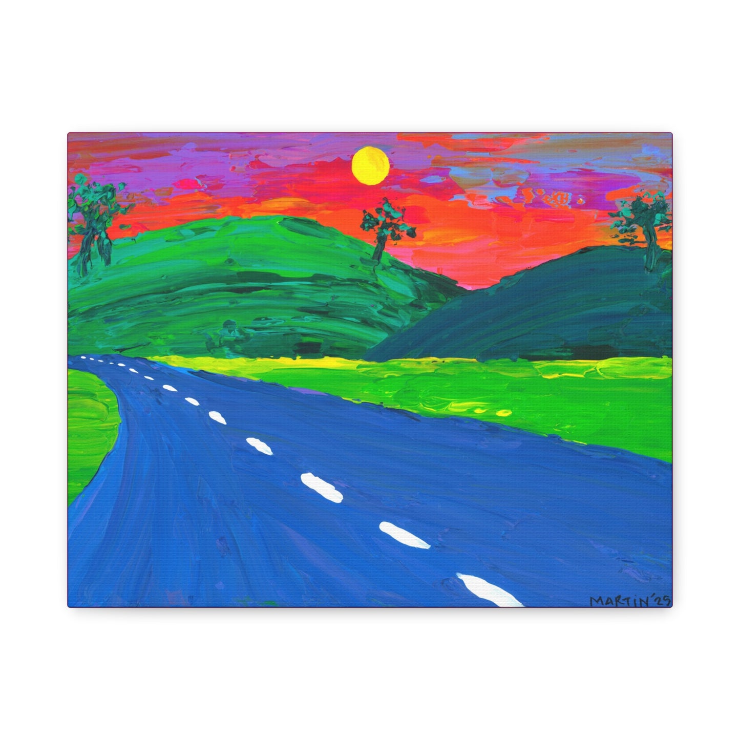 Neon Road Matte Canvas, Stretched, 1.25"