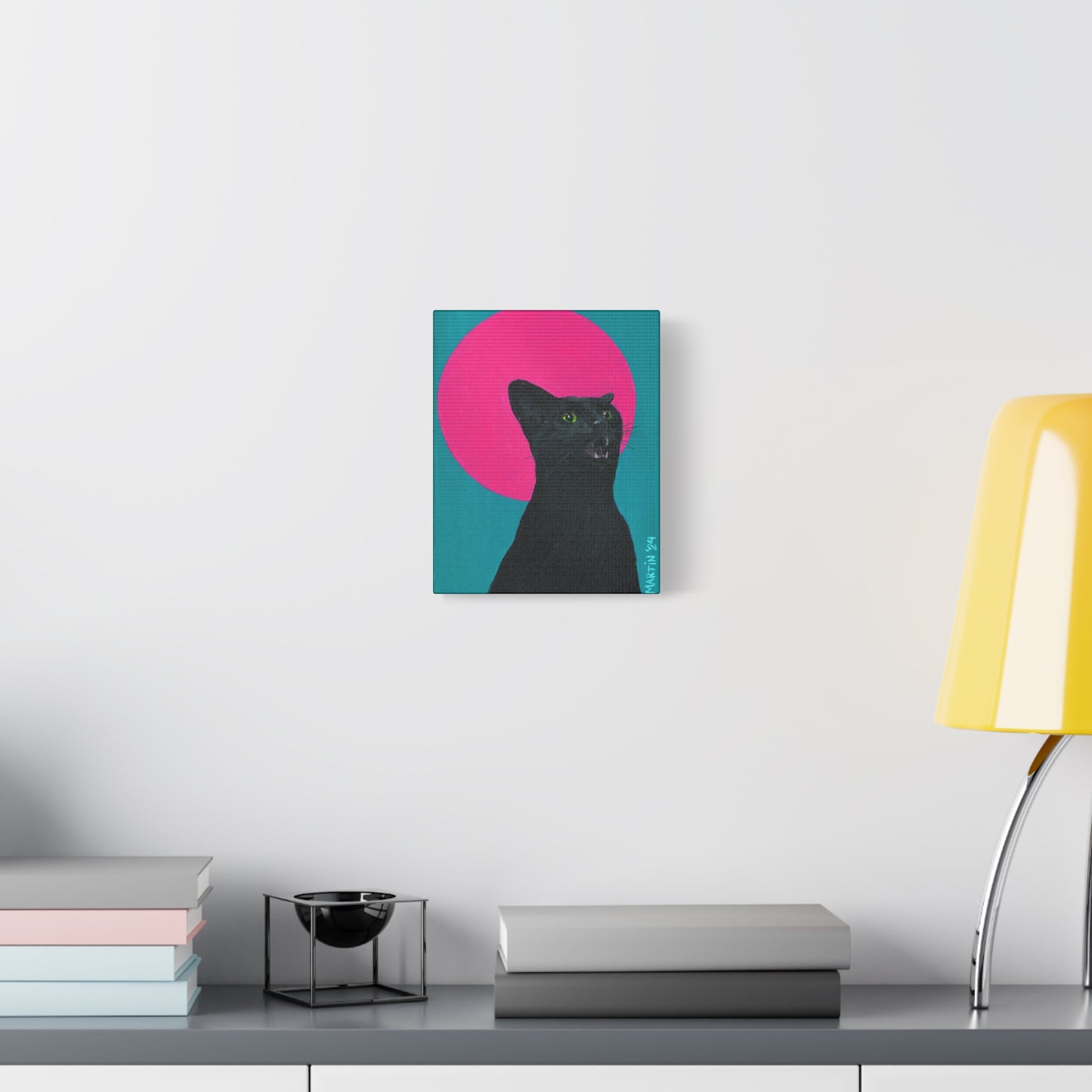 Black Cat Screm Canvas Gallery Wrap