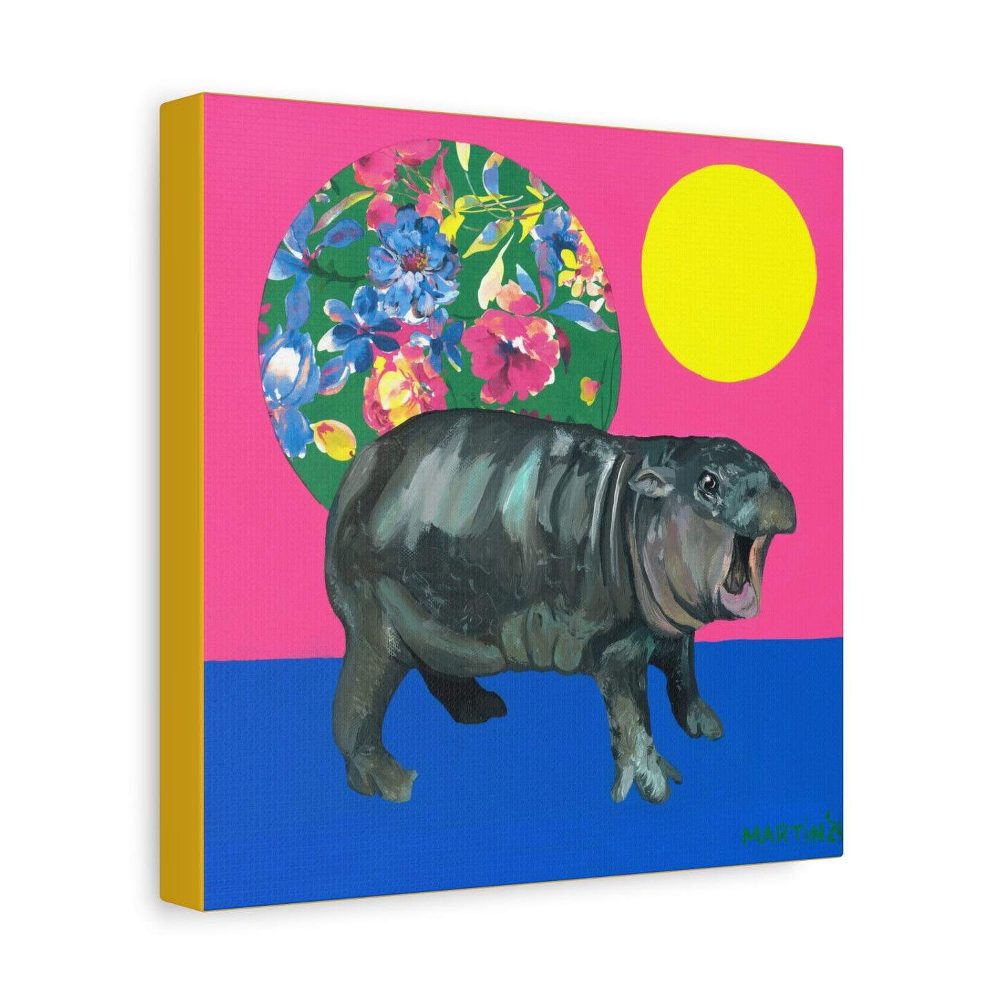Moo Deng Matte Canvas, Stretched, 1.25"