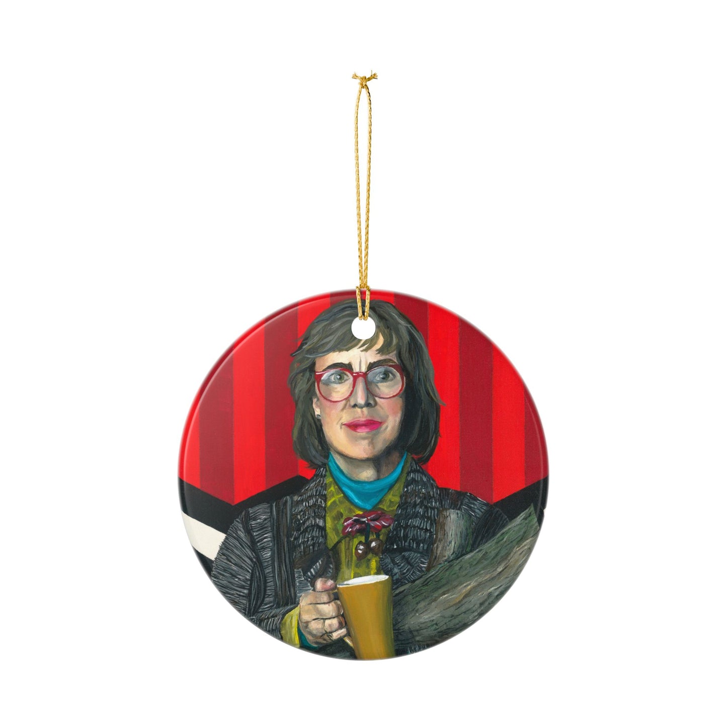 Log Lady Ceramic Ornaments (2-Side Print)