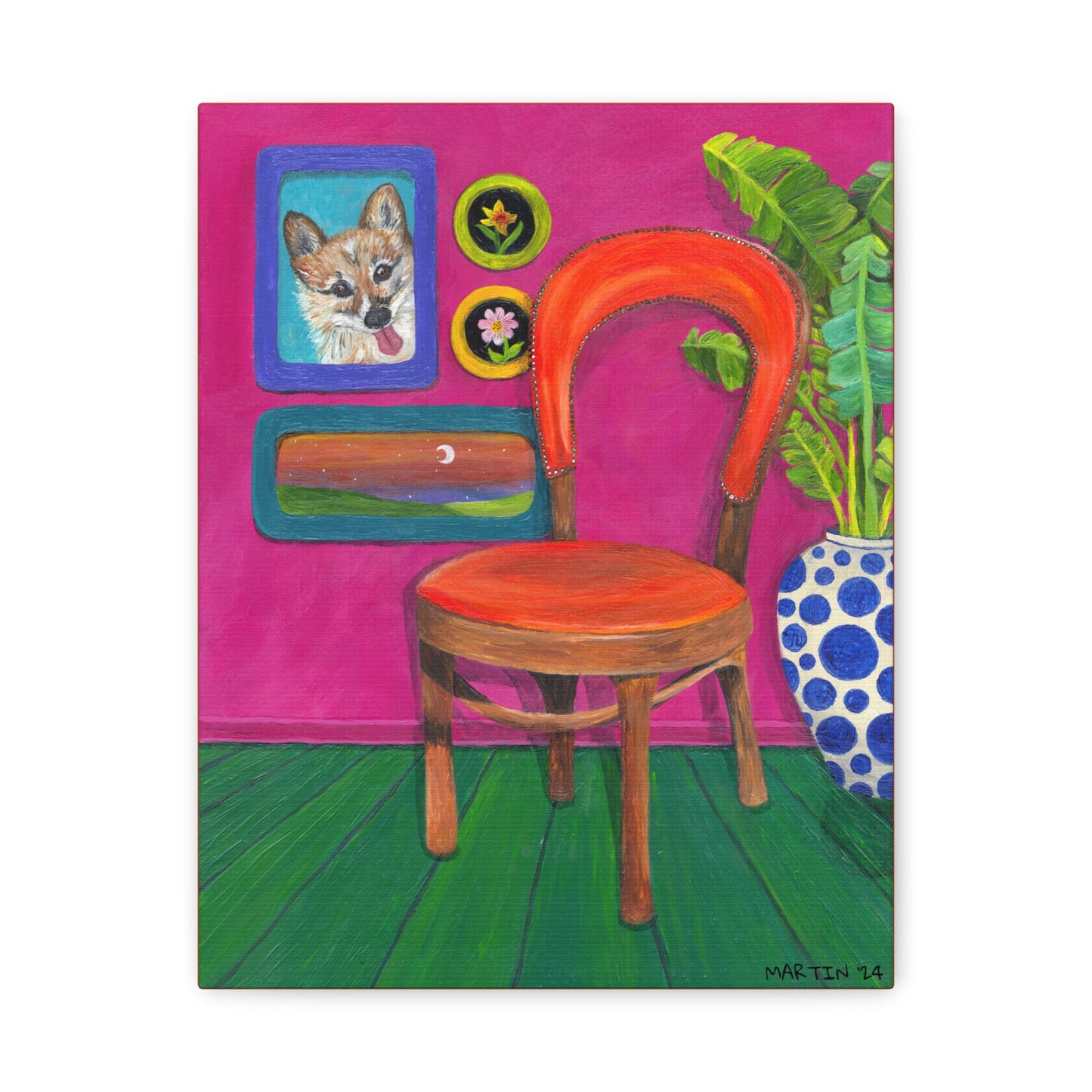 Orange Chair Canvas Gallery Wrap