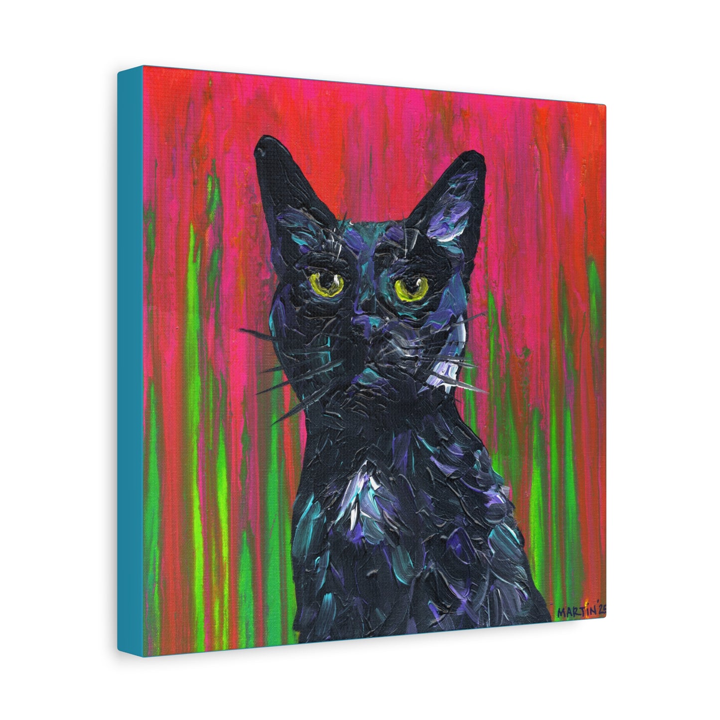 Abstract Black Cat Matte Canvas, Stretched, 1.25"