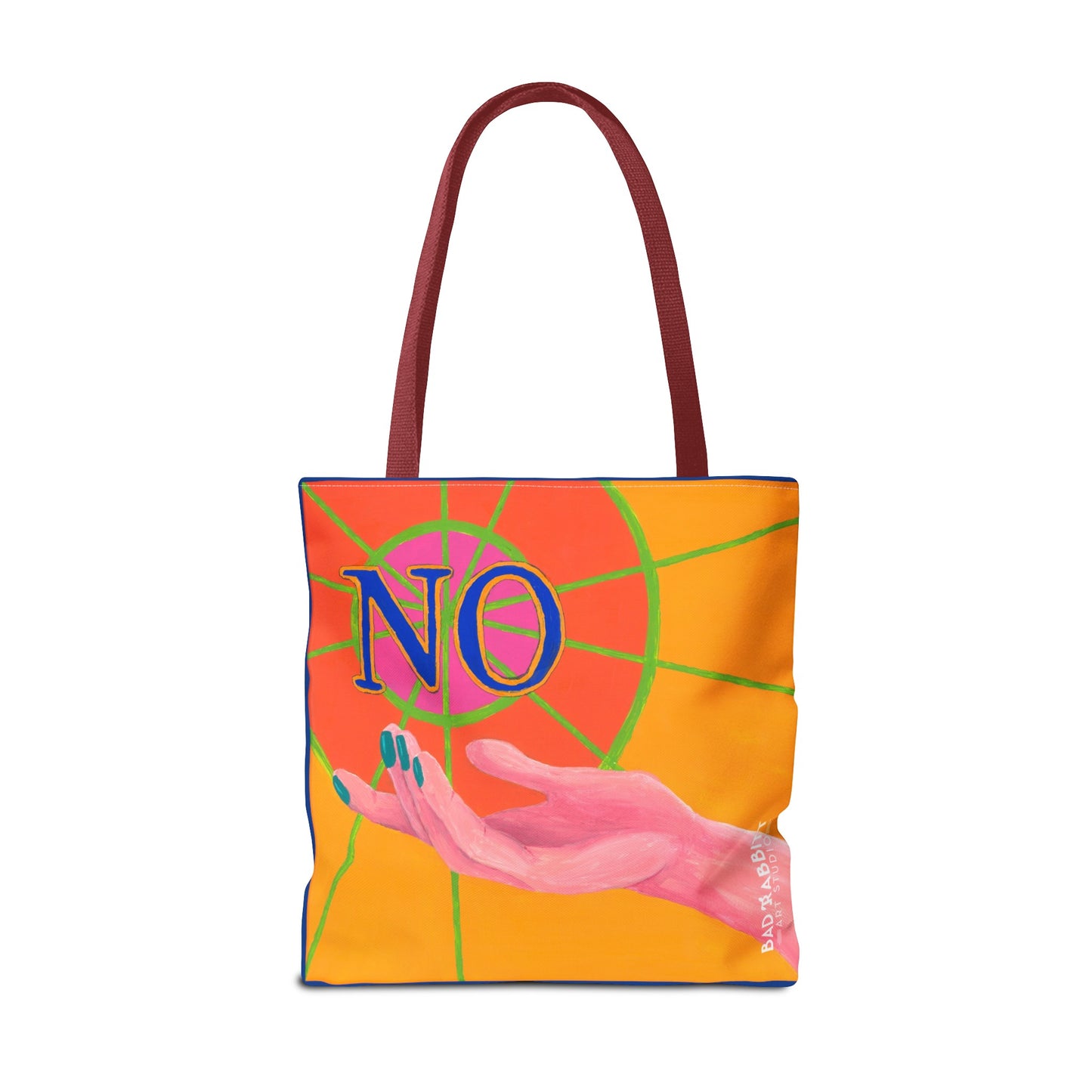 "No" Hand Tote Bag (AOP)