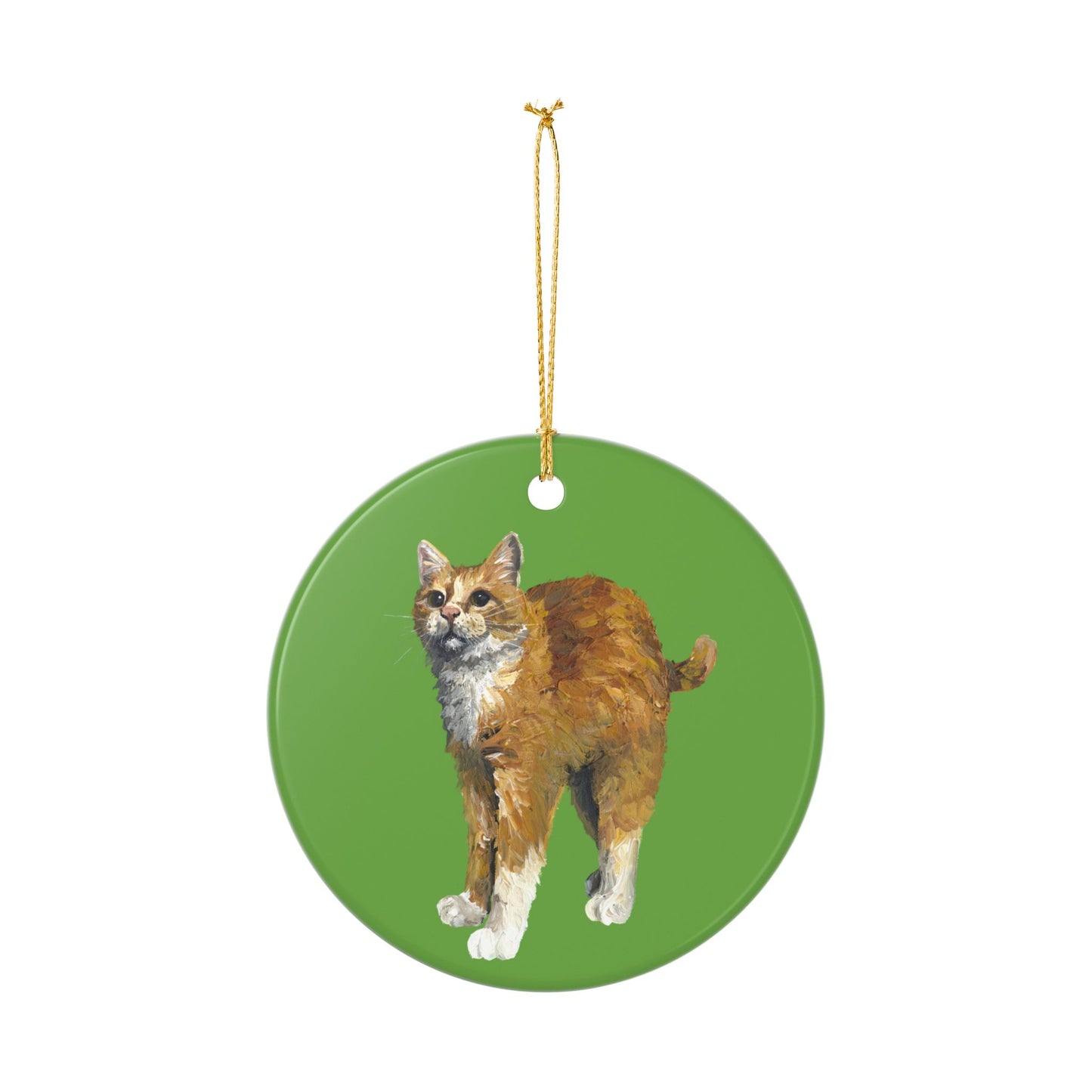 Big Stretch Ceramic Ornament (2-Side Print)