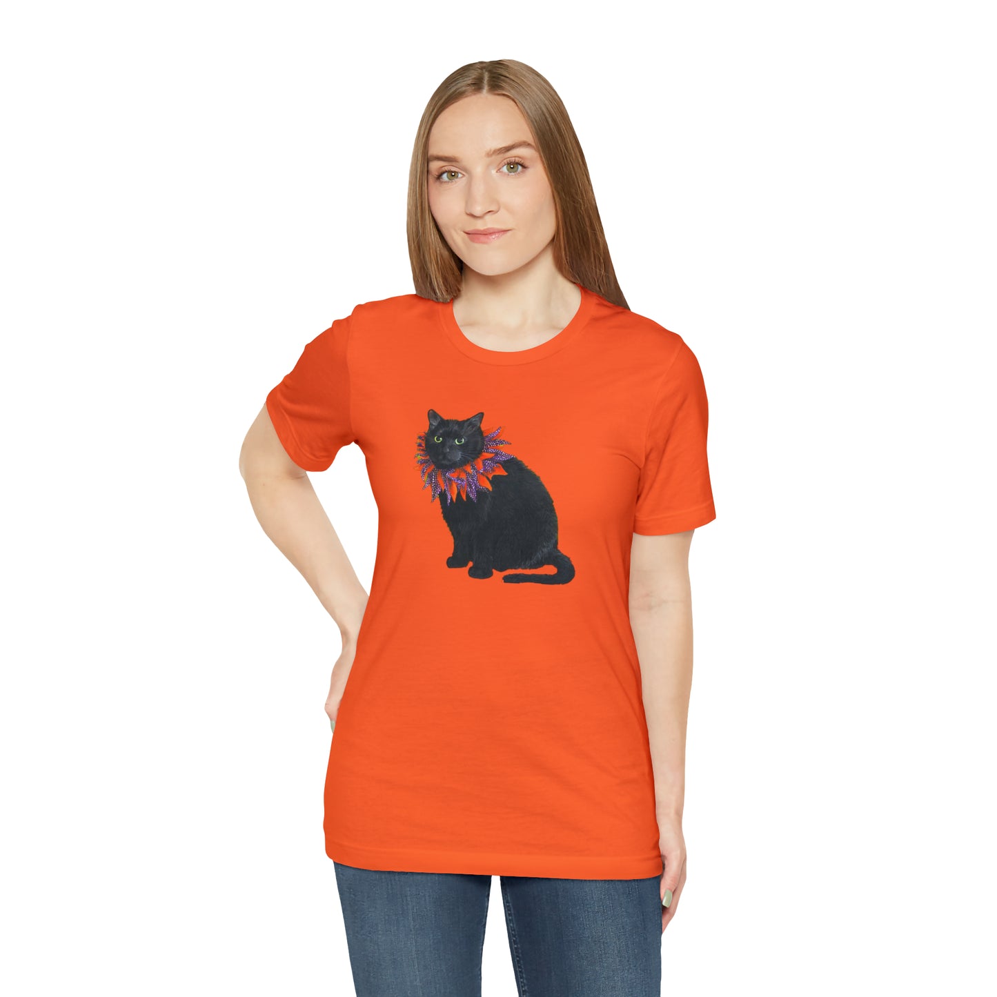 12 the Magical Halloween Cat Unisex Jersey Short Sleeve Tee
