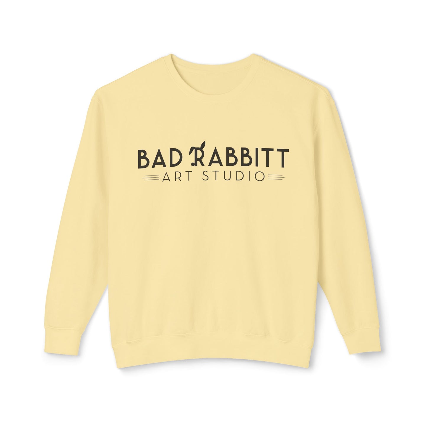 "Bad Rabbitt Art Studio" Unisex Lightweight Crewneck Sweatshirt