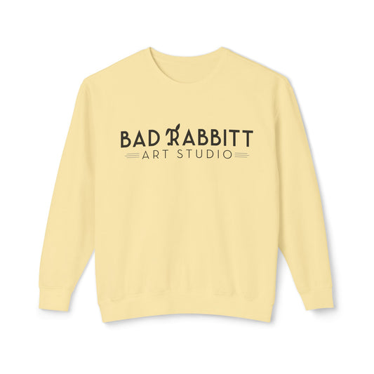 "Bad Rabbitt Art Studio" Unisex Lightweight Crewneck Sweatshirt