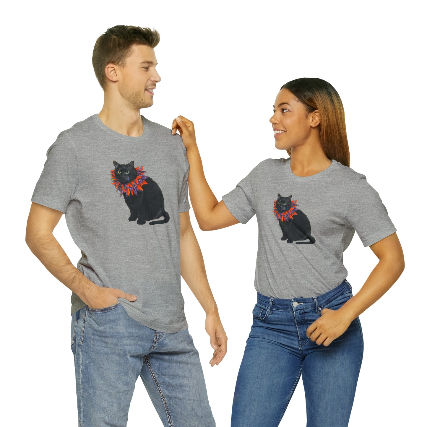 12 the Magical Halloween Cat Unisex Jersey Short Sleeve Tee