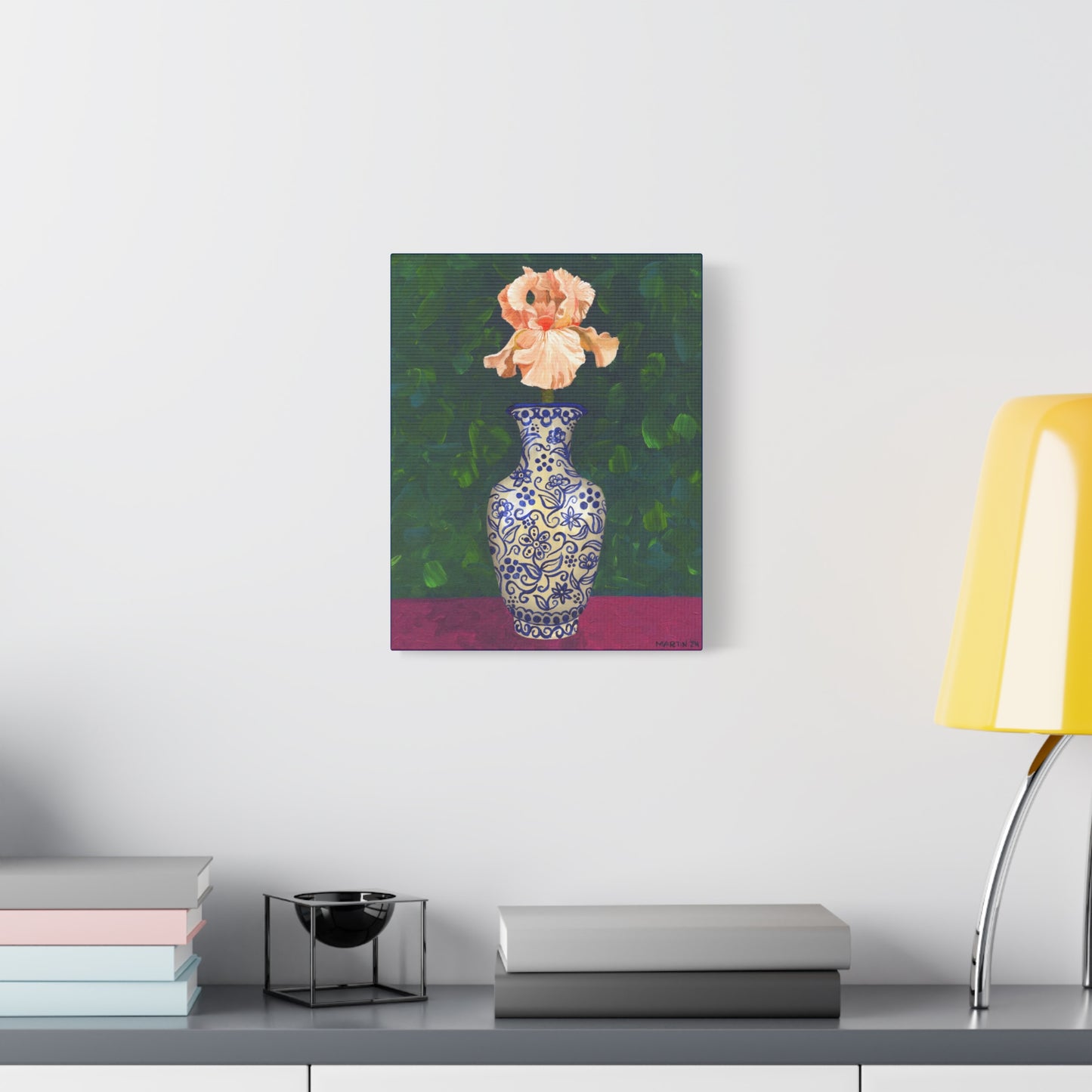 Peach Iris Canvas Gallery Wrap