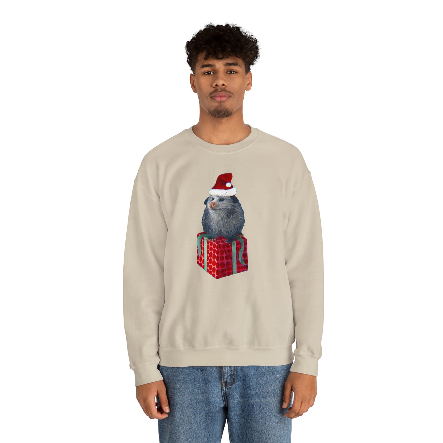 Christmas Opossum Unisex Heavy Blend™ Crewneck Sweatshirt