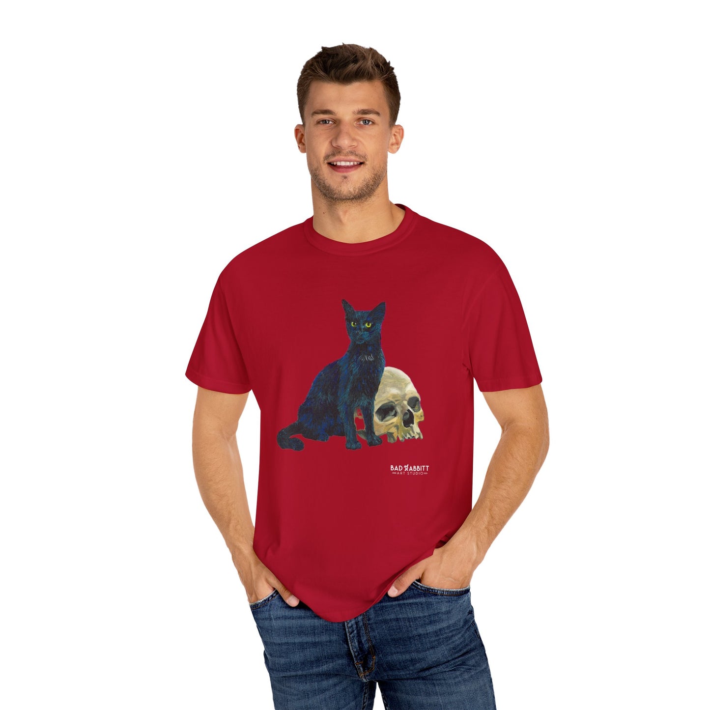 Gene Parmesan with the Skull of Dave's Enemy Unisex Garment-Dyed T-shirt