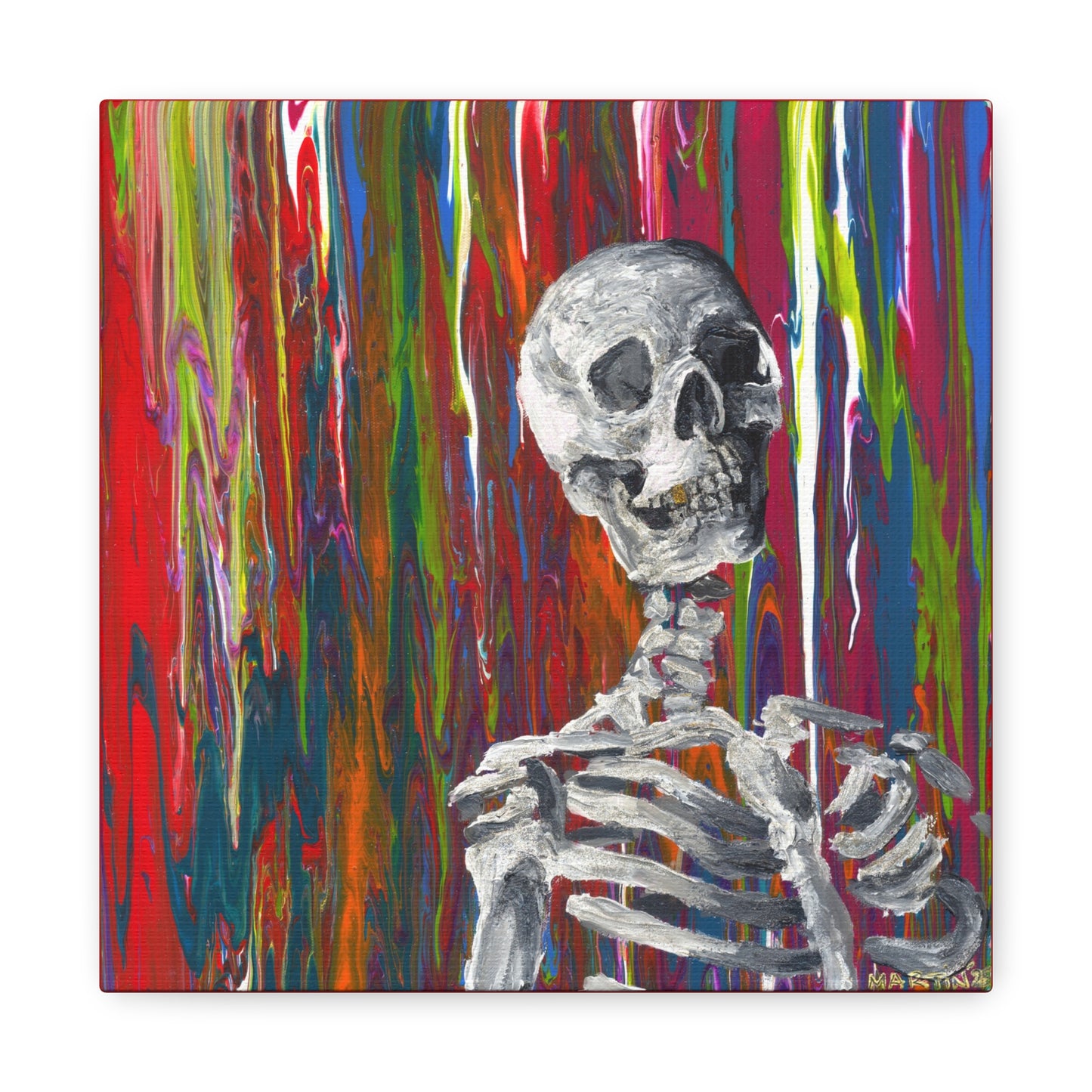 "Glitter Bones" Matte Canvas, Stretched, 1.25"