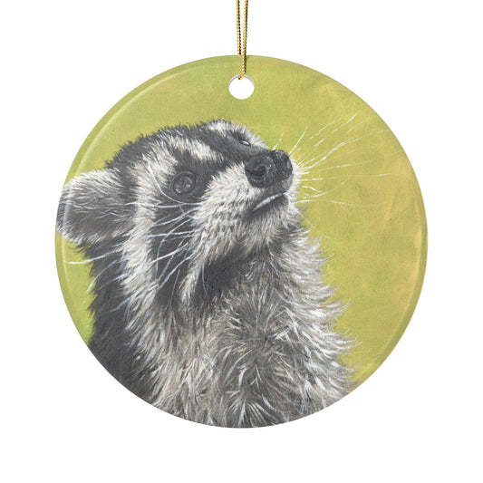 Derpy Raccoon Ceramic Ornaments (2-Side Print)