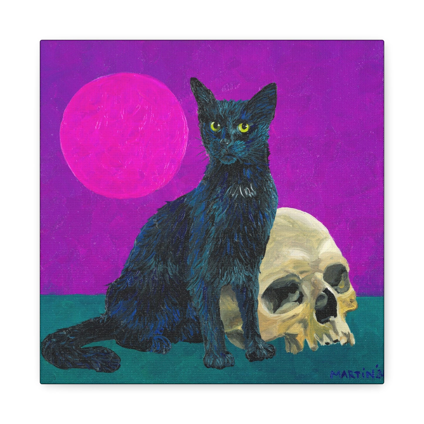 Gene Parmesan with the Skull of Dave's Enemy Canvas Gallery Wrap