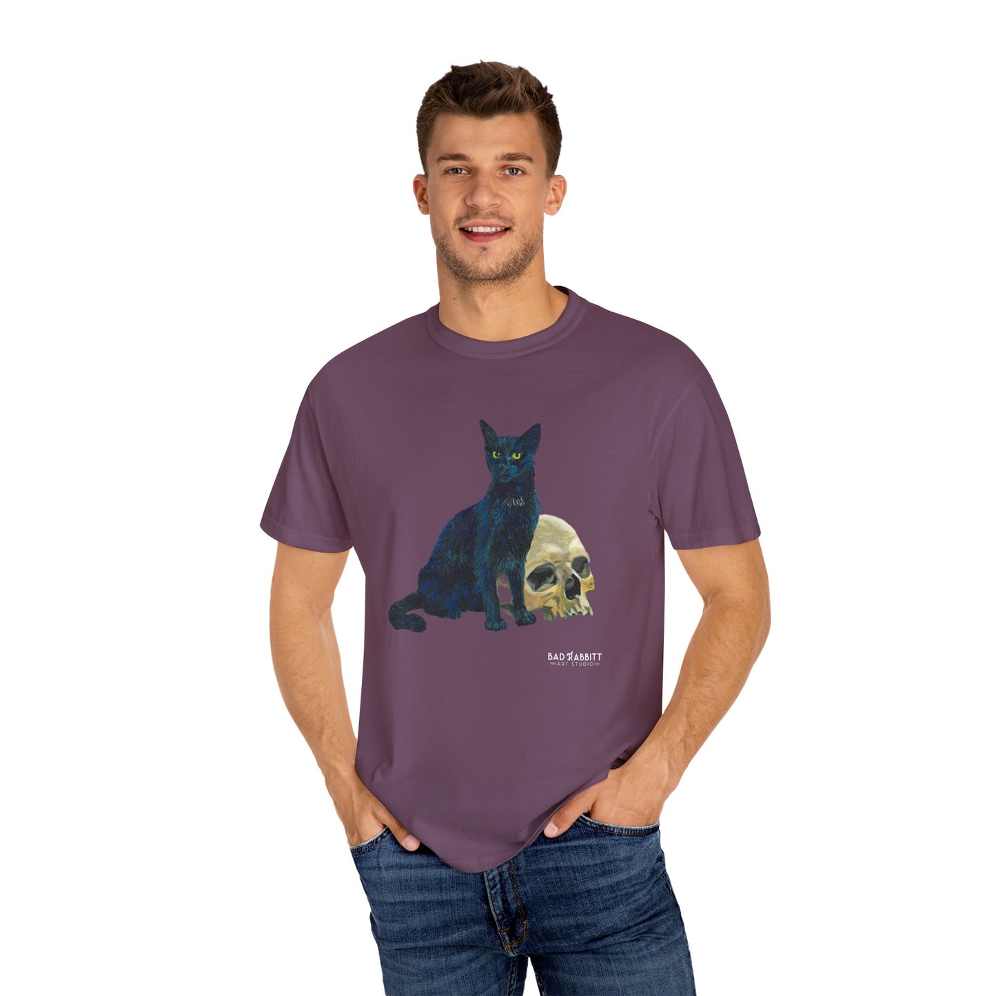 Gene Parmesan with the Skull of Dave's Enemy Unisex Garment-Dyed T-shirt