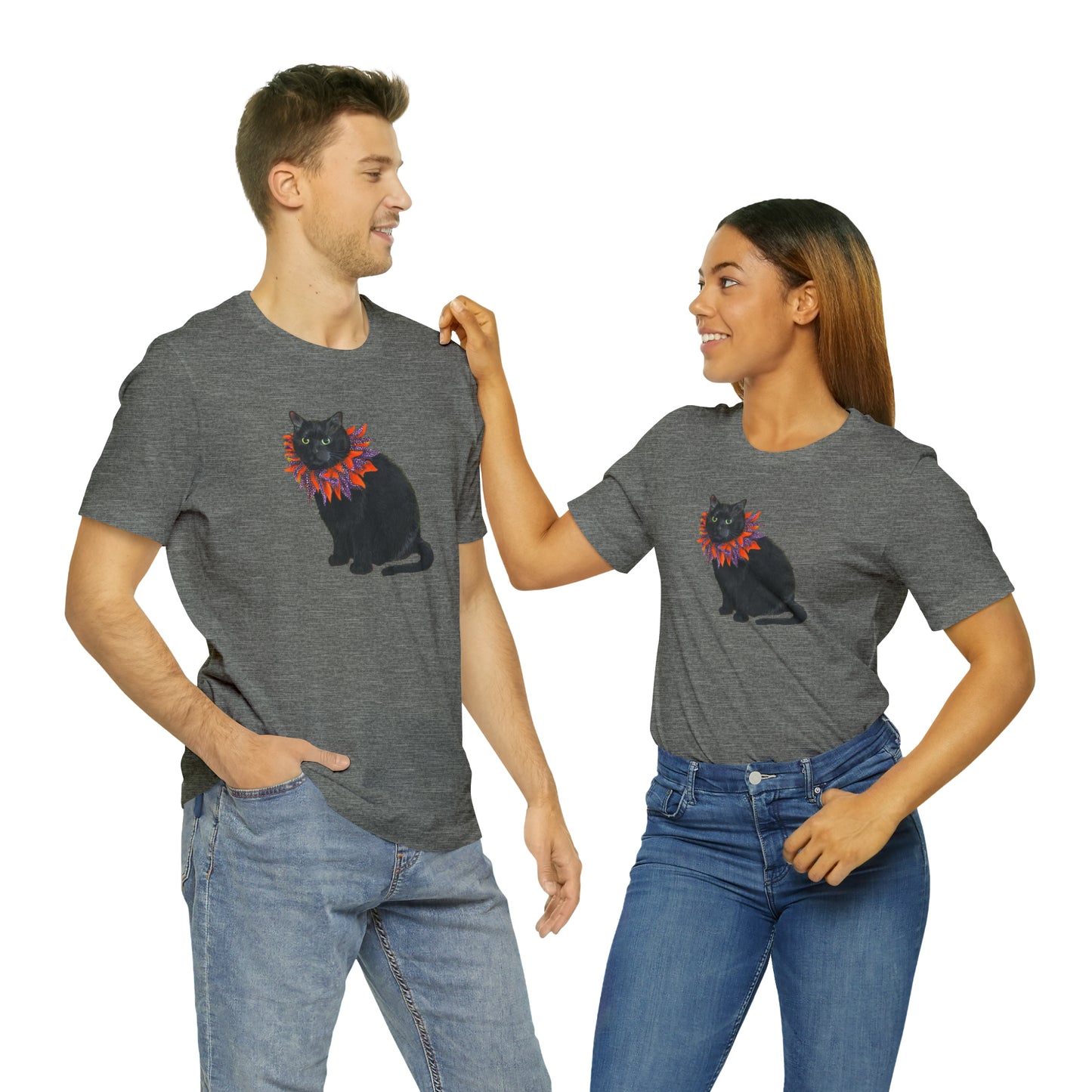 12 the Magical Halloween Cat Unisex Jersey Short Sleeve Tee