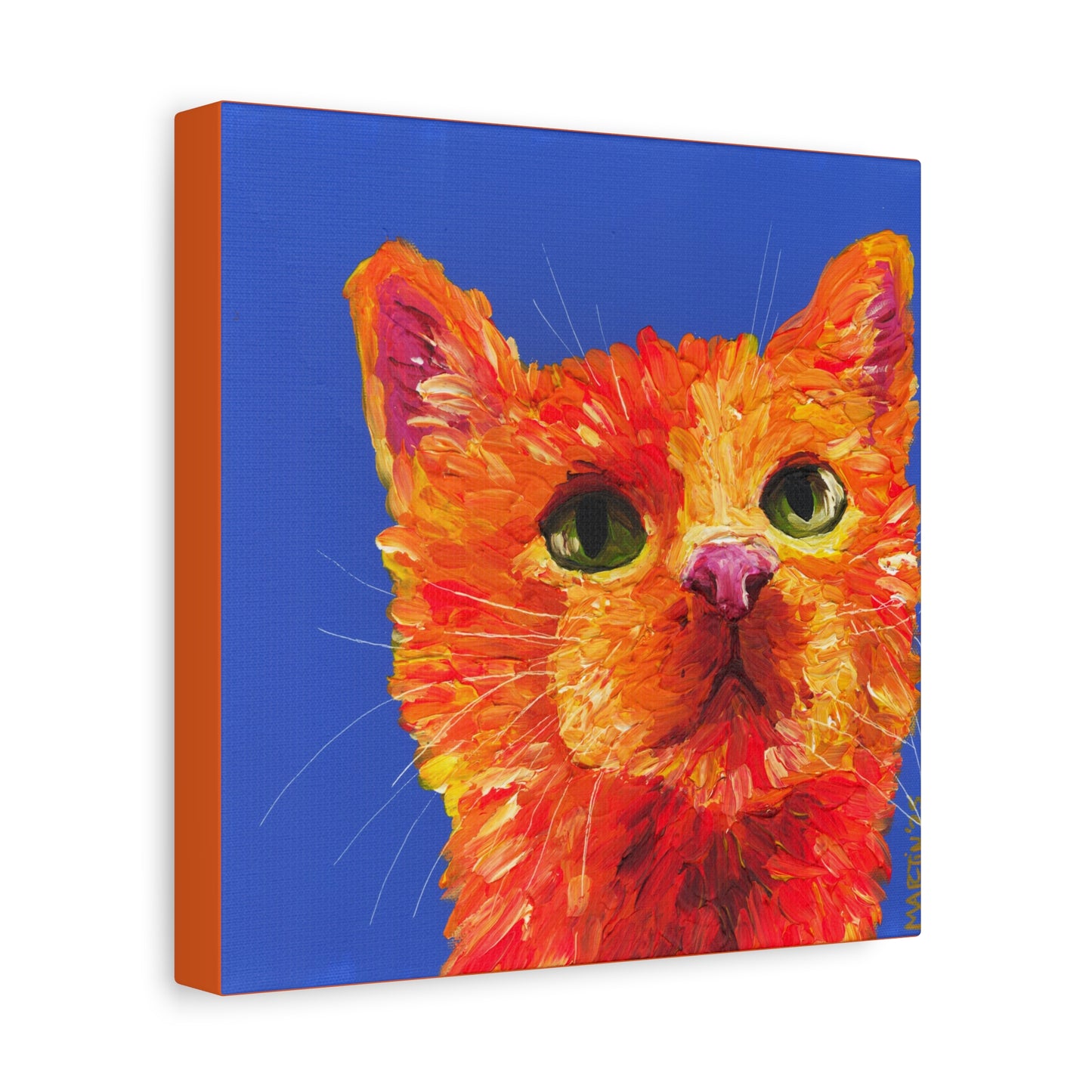 Funky Orange Cat Matte Canvas, Stretched, 1.25"