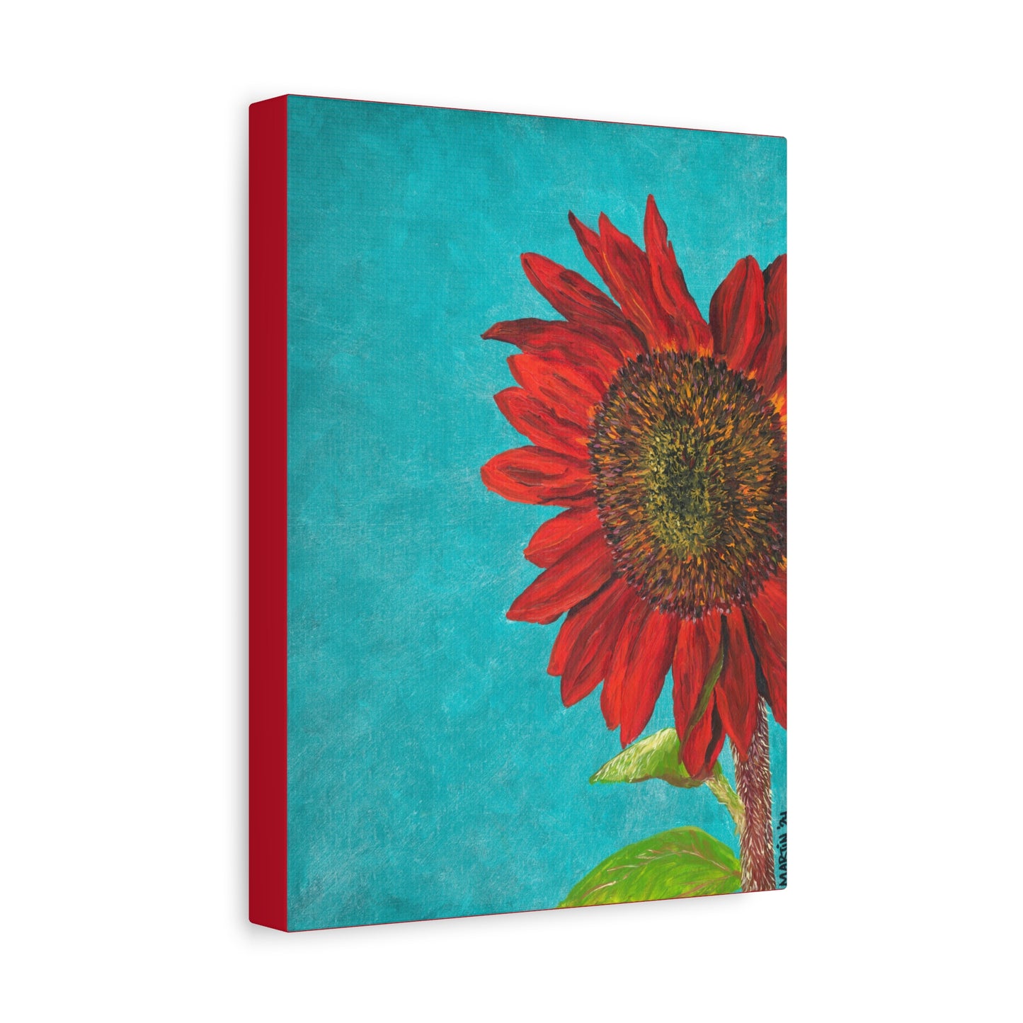Red Sunflower Canvas Gallery Wrap