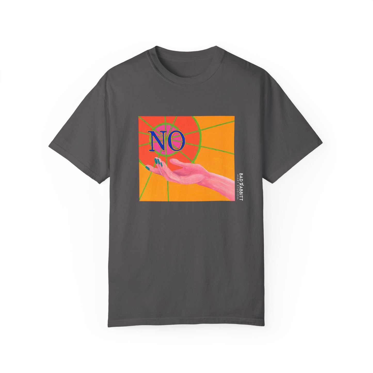 "NO" Hand Unisex Garment-Dyed T-shirt