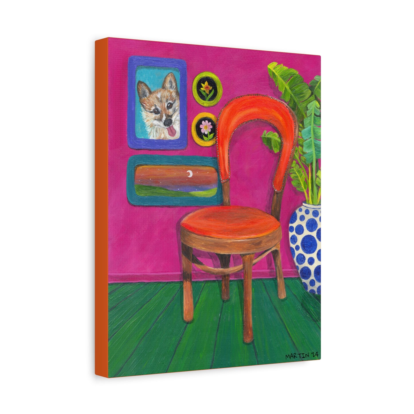 Orange Chair Canvas Gallery Wrap