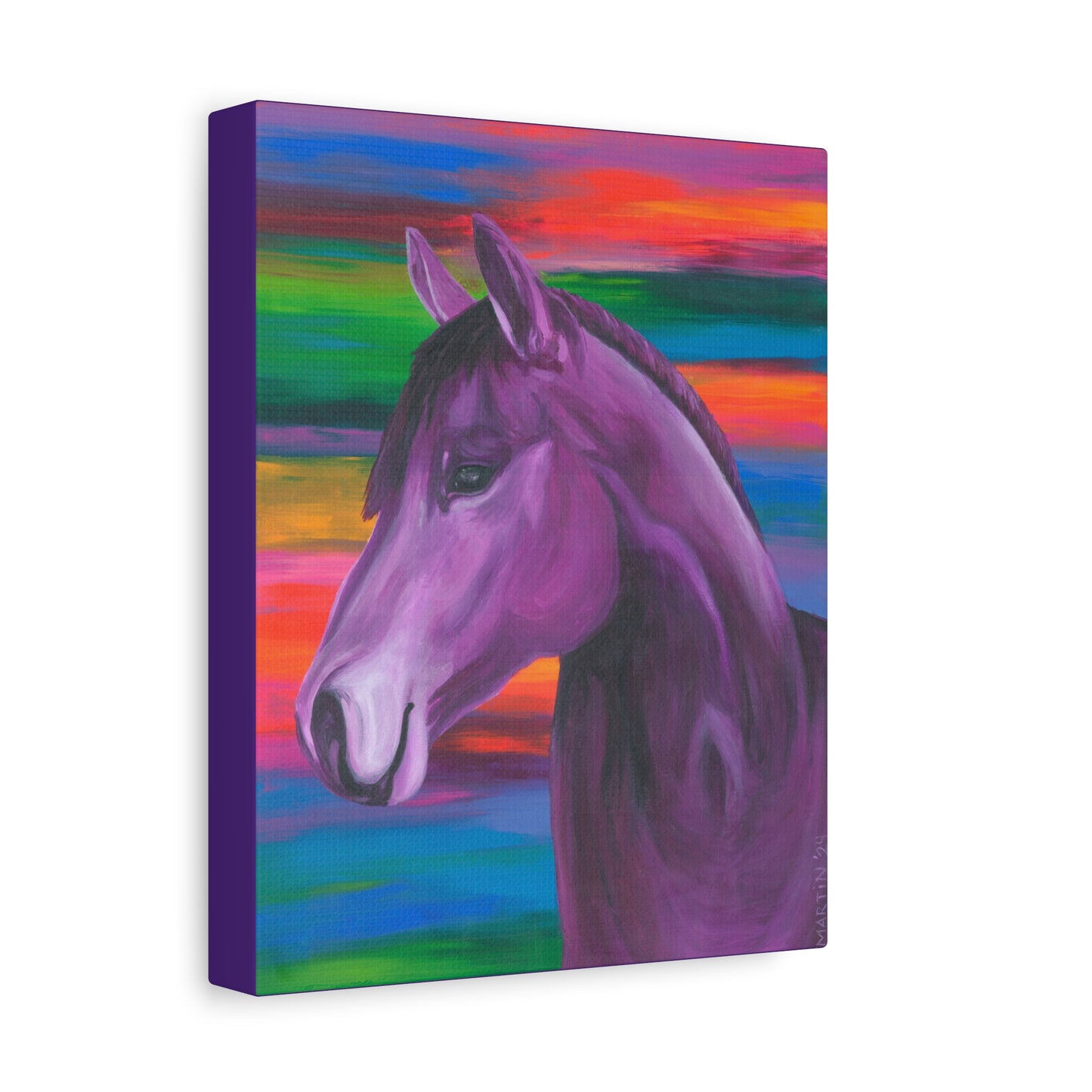 Purple Horse Canvas Gallery Wrap