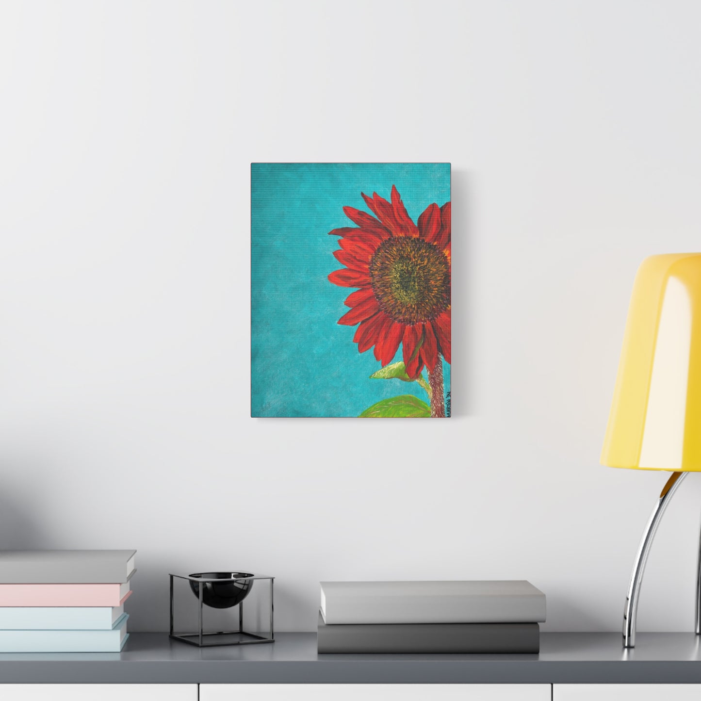 Red Sunflower Canvas Gallery Wrap