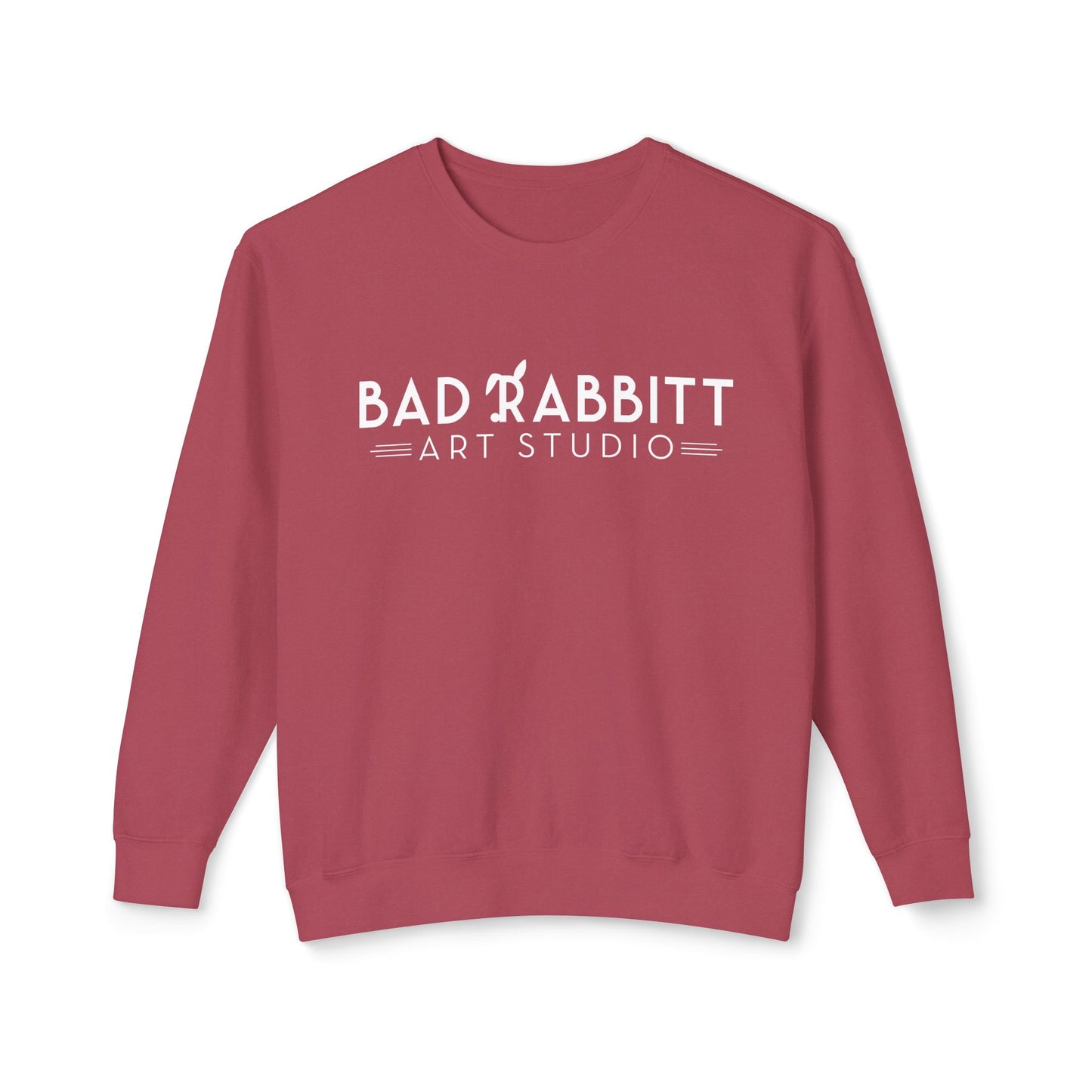 "Bad Rabbitt Art Studio" Unisex Lightweight Crewneck Sweatshirt