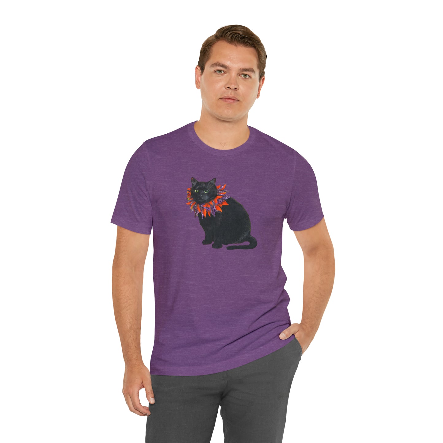 12 the Magical Halloween Cat Unisex Jersey Short Sleeve Tee