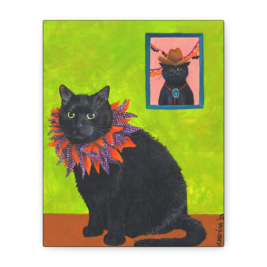 12 the Magical Halloween Cat Canvas Gallery Wrap