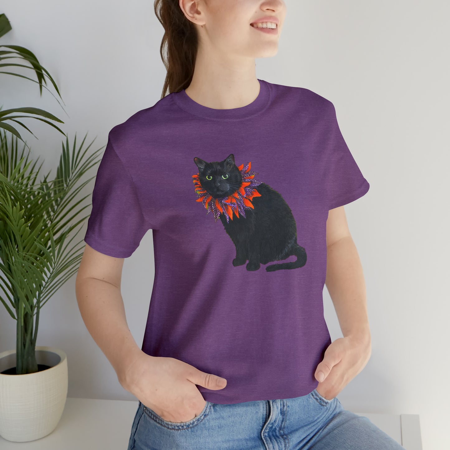 12 the Magical Halloween Cat Unisex Jersey Short Sleeve Tee