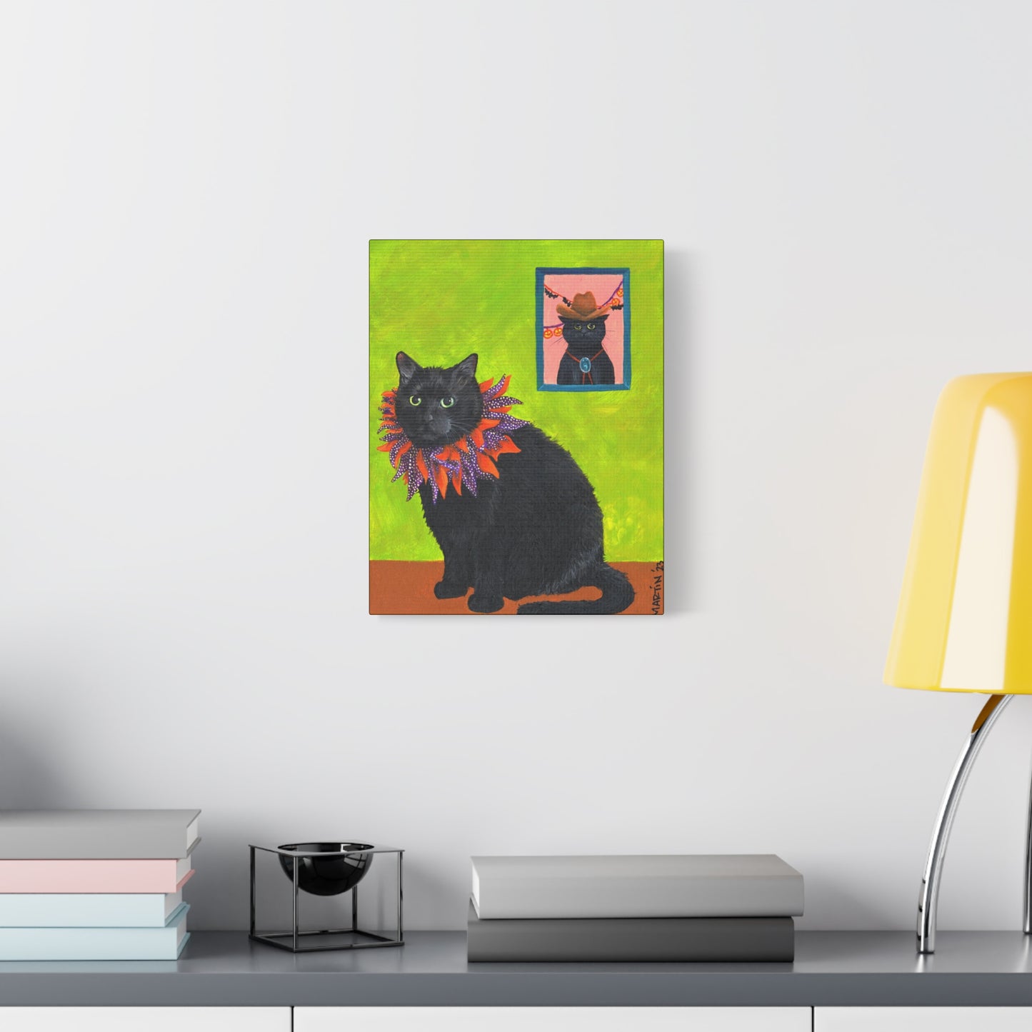 12 the Magical Halloween Cat Canvas Gallery Wrap