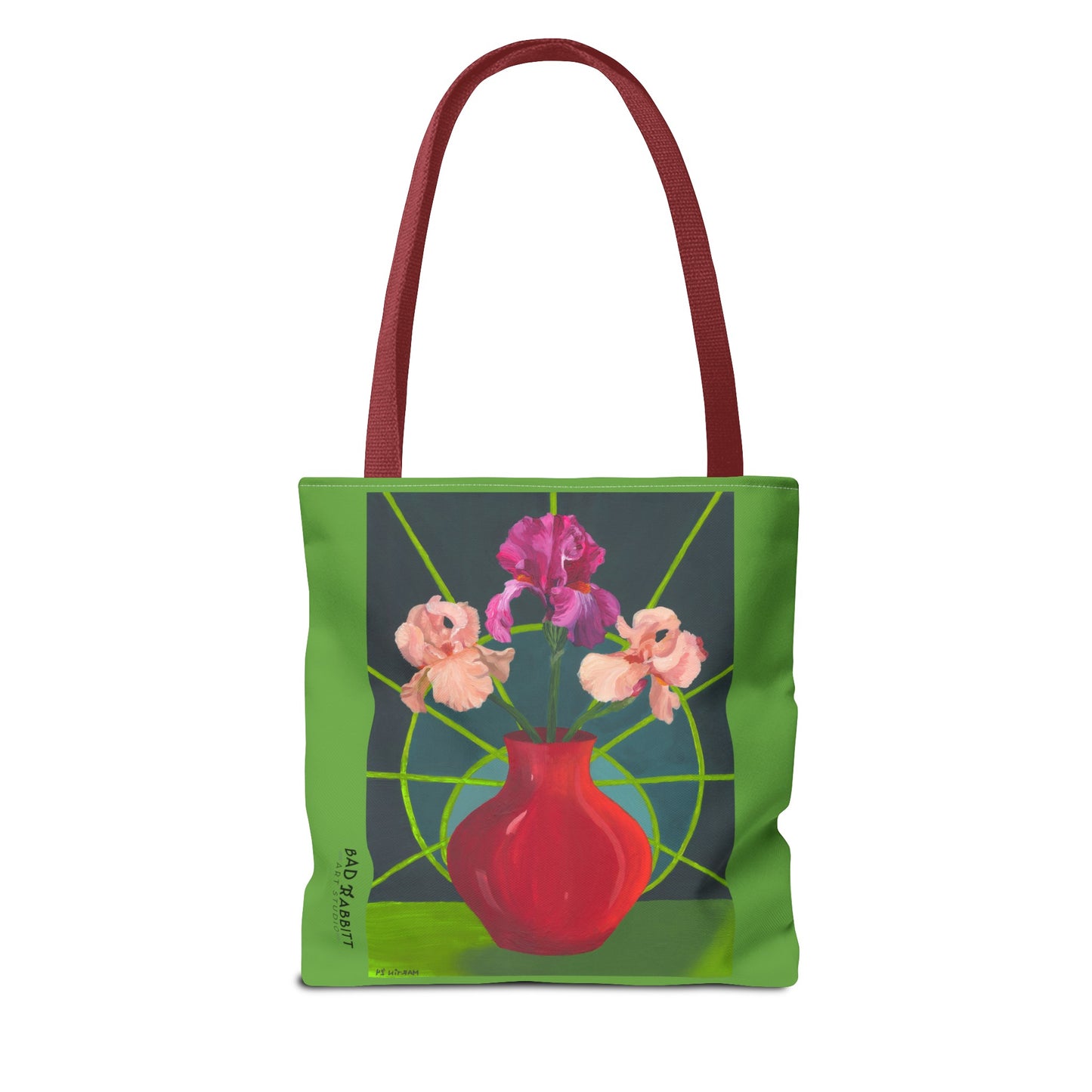 Three Pink Irises Tote Bag (AOP)