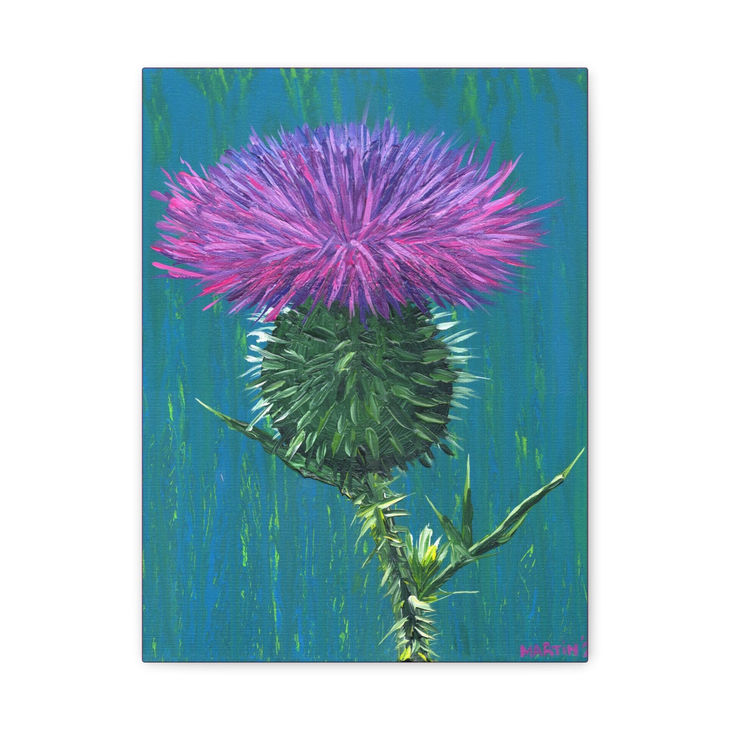 Messy Thistle Matte Canvas, Stretched, 1.25"