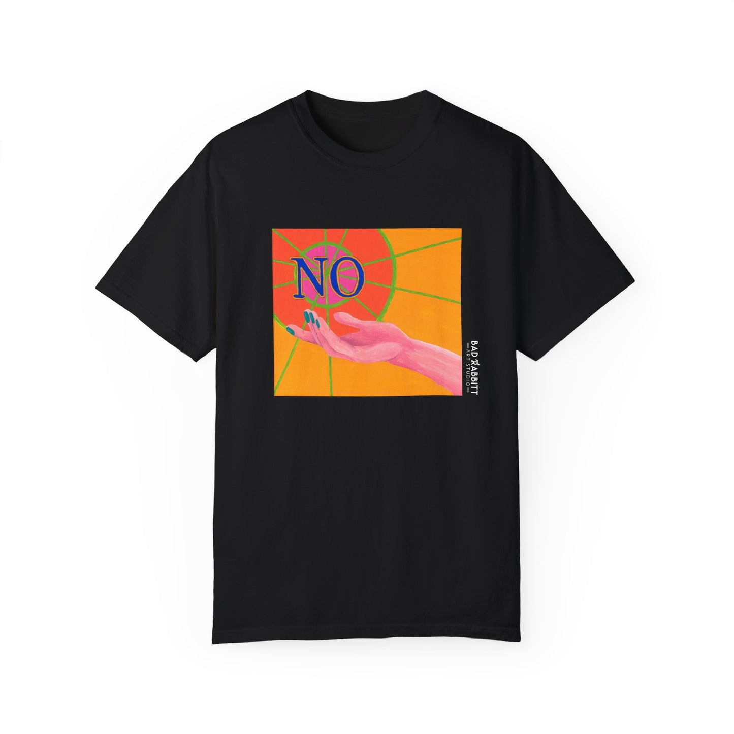 "NO" Hand Unisex Garment-Dyed T-shirt