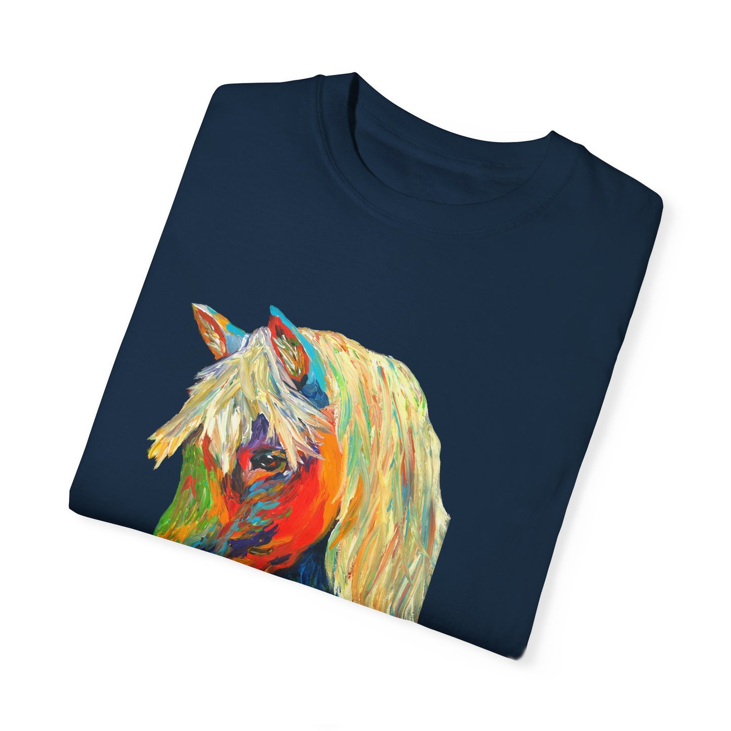 Rainbow Horse Unisex Garment-Dyed T-shirt