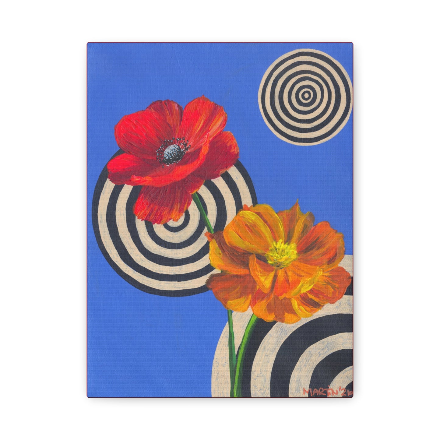 "A Poppy and a Cosmo" Matte Canvas, Stretched, 1.25"