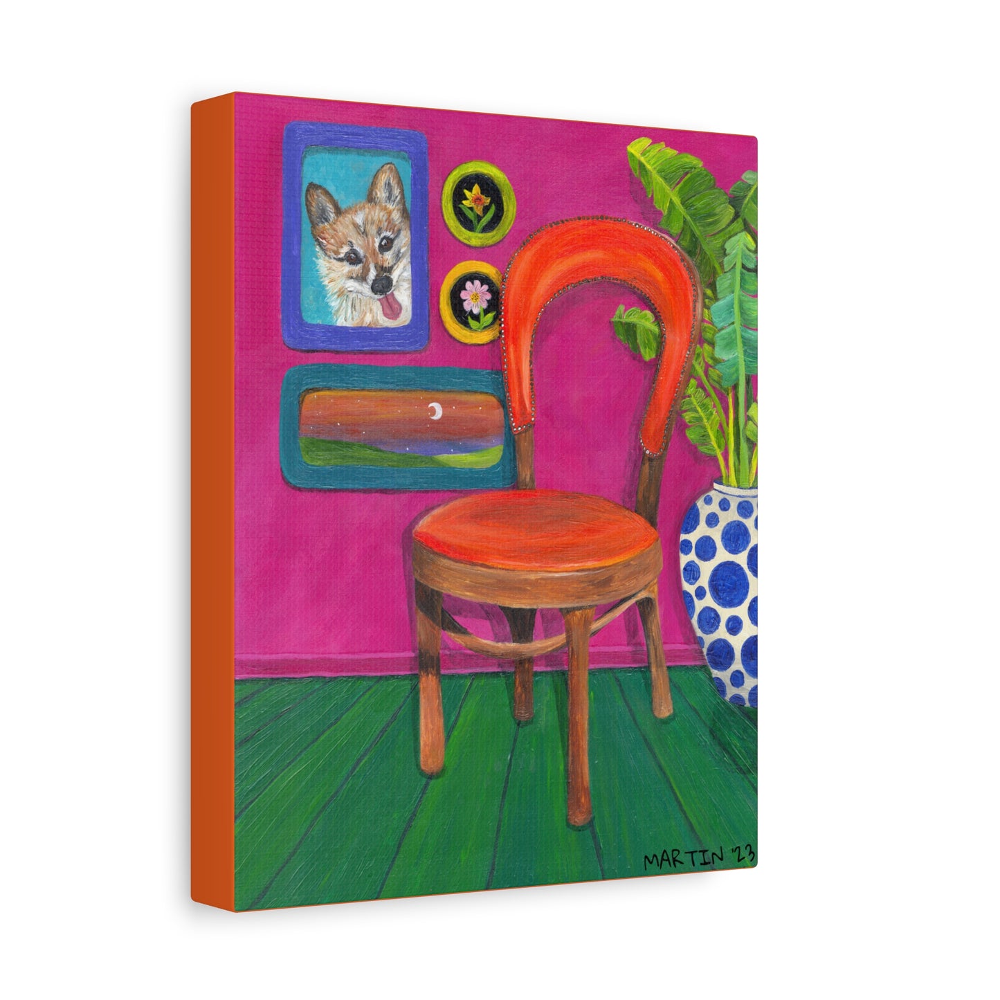 Orange Chair Canvas Gallery Wrap