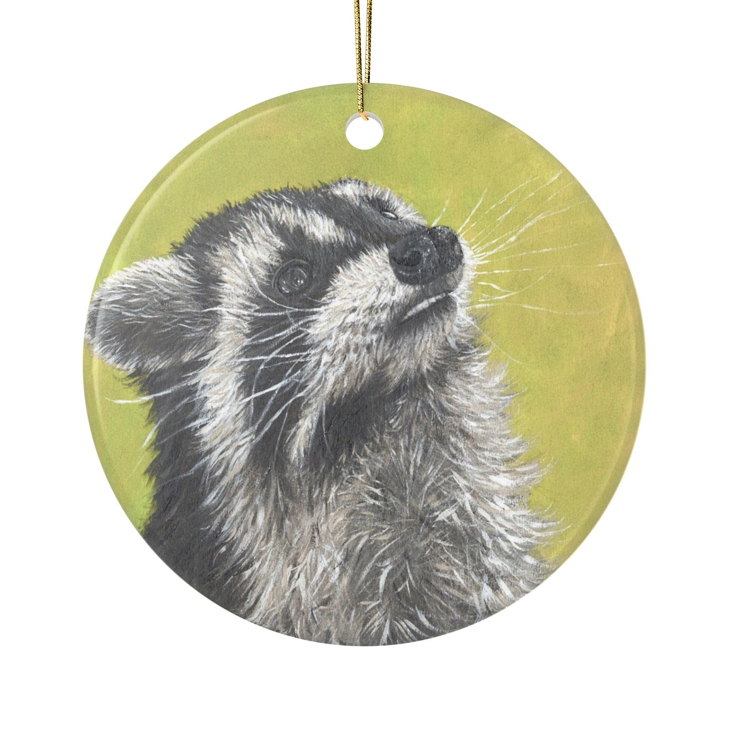 Derpy Raccoon Ceramic Ornaments (2-Side Print)